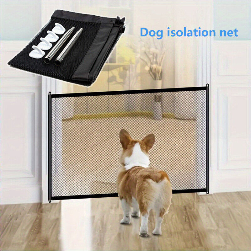 No-Drill Mesh Pet Safety Gate for Dogs & Cats